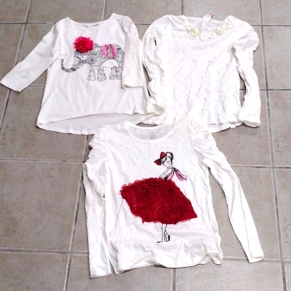 Justice Place Pink Elephant Set of 3 long sleeves shirts in Good Condition - Picture 1 of 12
